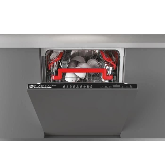 Lave-vaisselle encastrable connecté HOOVER HDIN4D620PB - 16 couverts - Largeur 60 cm - Classe A +++ - 43 dB - Bandeau noir