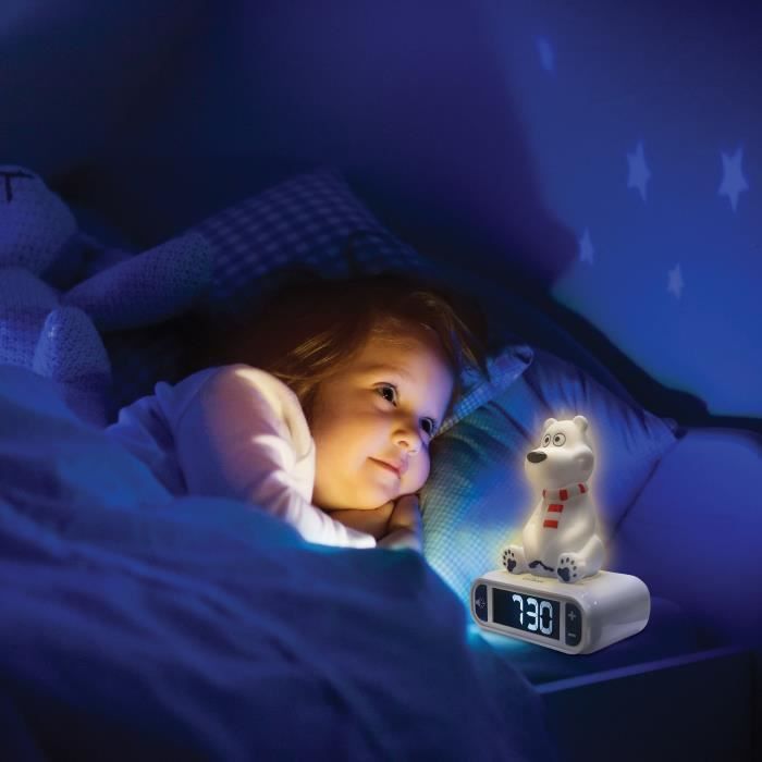 Réveil digital Ours Polaire avec veilleuse lumineuse en 3D et effets sonores  - LEXIBOOK - Cdiscount Jeux - Jouets