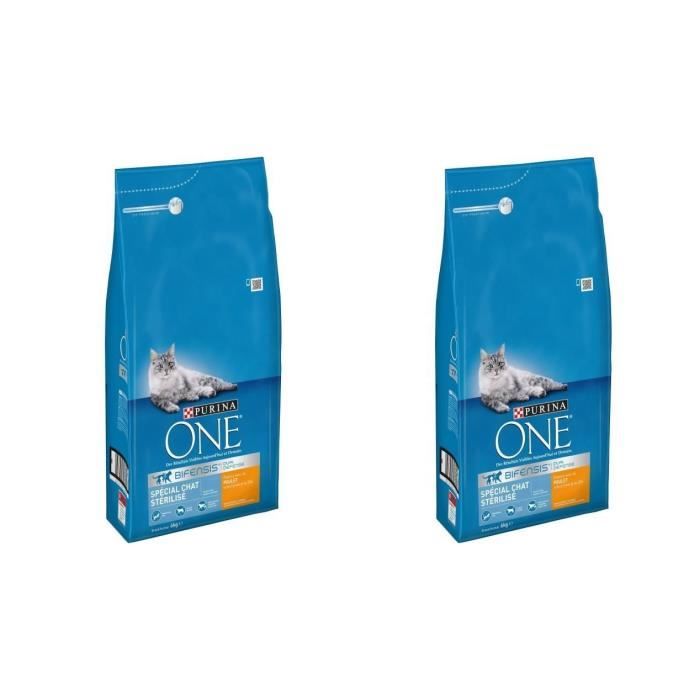 Purina One Promo Lot De 2 Croquettes Au Poulet Et Ble Pour Chat Sterilise Adulte 2x 6 Kg Cdiscount Animalerie