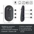 Souris sans fil - Logitech - M350 Pebble - Bluetooth - silencieuse - Noir-5