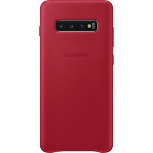 COQUE - BUMPER Samsung Coque en cuir S10+ Rouge bordeaux