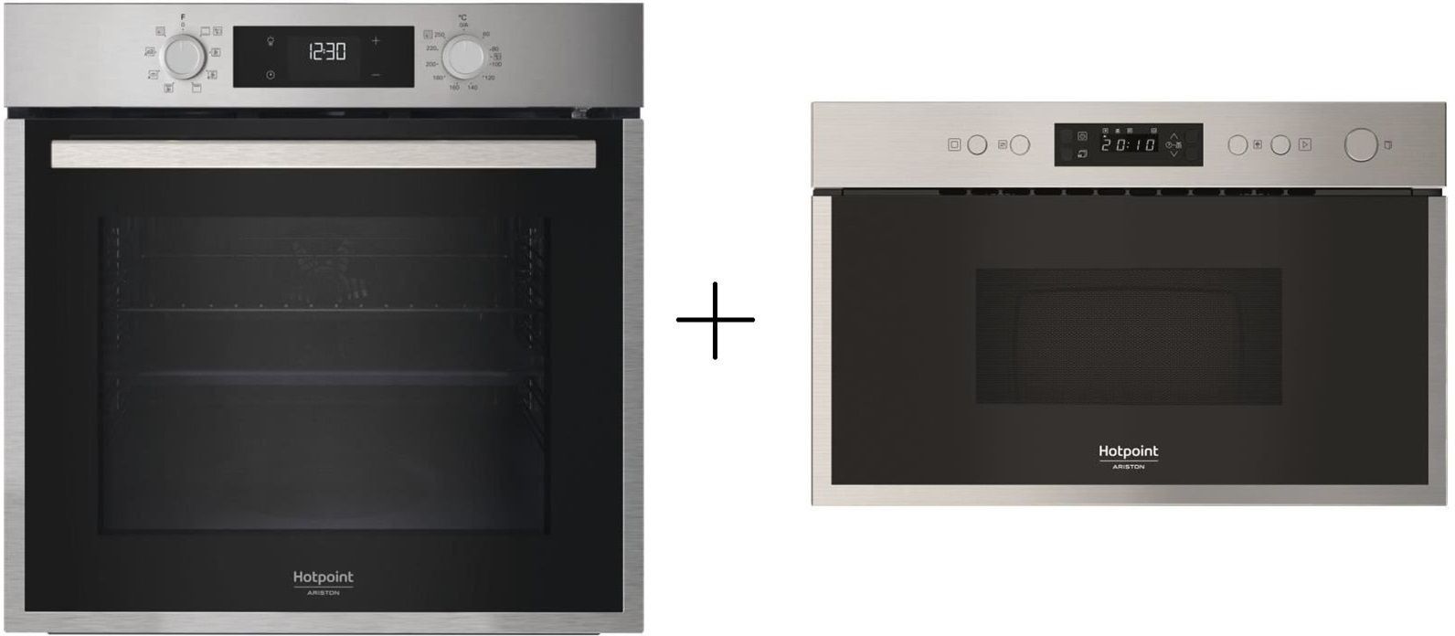 Four encastrable Pyrolyse hydrolyse Chaleur tournante HOTPOINT HAO5540PX Inox 71 A++ - vue 2