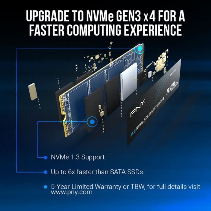 WD Blue SSD SATA M2, disque dur interne de 250 G…
