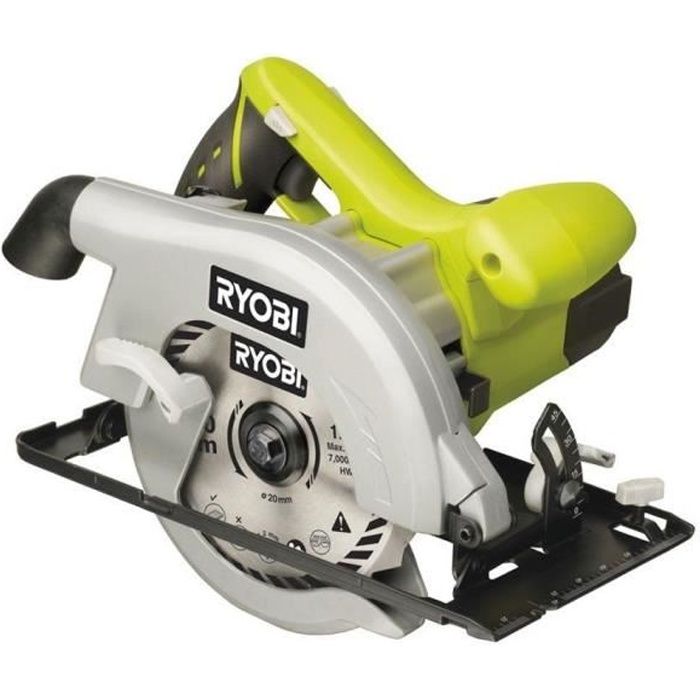 Scie circulaire RYOBI - EWS1150RS - 1150W - 55mm - Bois, métal et plastique