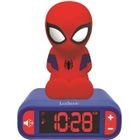 Réveil veilleuse digital LEXIBOOK - Spiderman - 3D lumineux et sonore - Rouge et bleu - Enfant