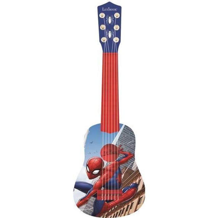 Lexibook Spiderman Ma première Guitare pour Enfant 6 Cordes en Nylon 53 cm Guide Inclus Dès 3 ans