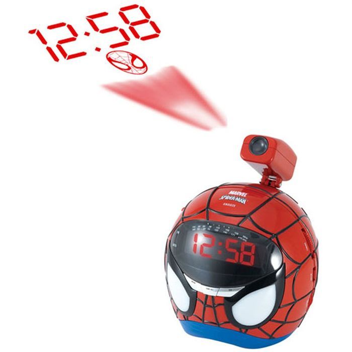 Spiderman radio-réveil projecteur