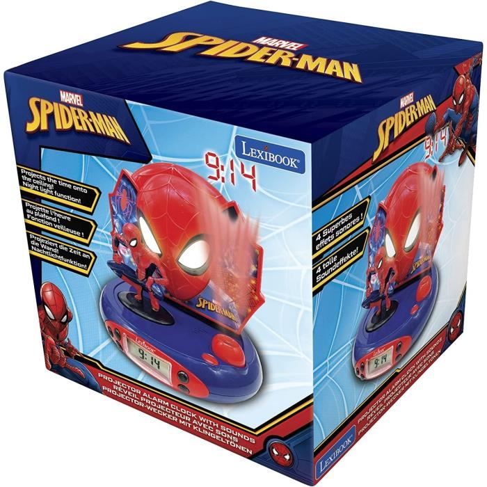 Réveil Avec Veilleuse En 3d Design Spiderman Et Effets Sonores - Réveil -  Radio réveil BUT