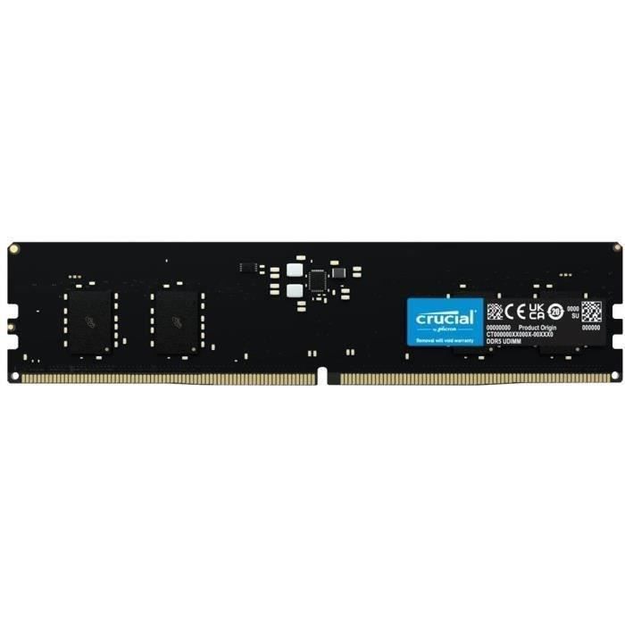 Crucial Mémoire RAM DDR5 – 8GB – 4800 MT/s – CL40