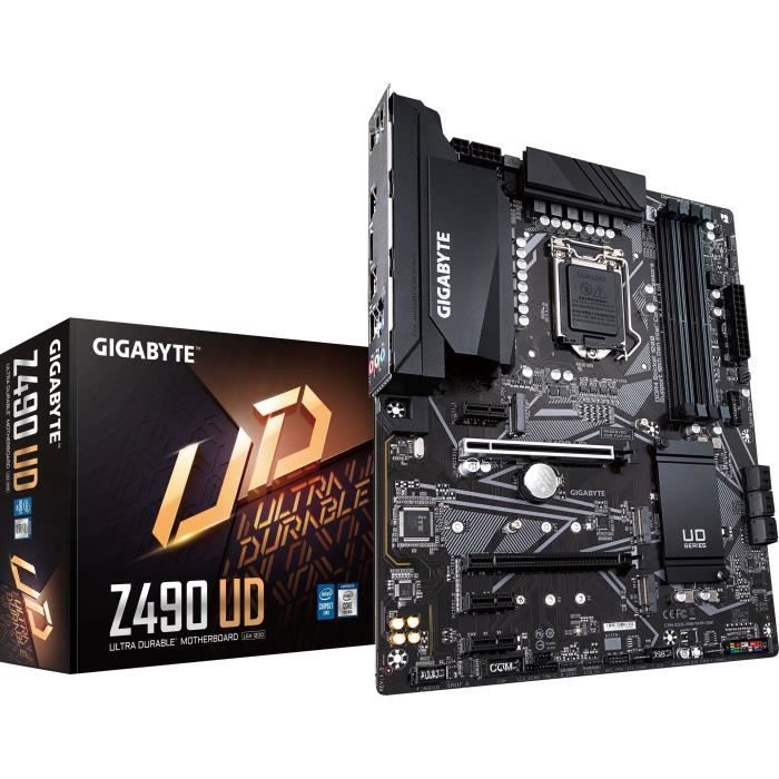 GIGABYTE Carte mère Z490 UD- ATX Socket 1200 Intel Z490 Express - 4x DDR4 - Gigabyte