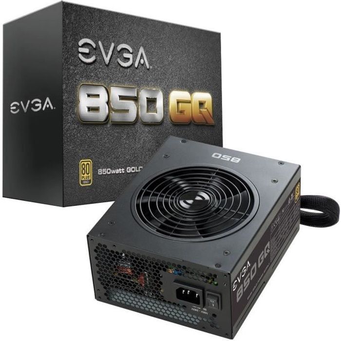 EVGA Alimentation PC SuperNova 850W GQ - Semi-Modulaire - 80PLUS Gold (210-GQ-0850-V2)