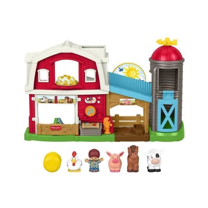 Fisher-Price Little People Coffret Figurines Les Animaux de la Ferme | 8 figurines d'animaux, jeu de rôle, enfants 1 an et plus, GFL21