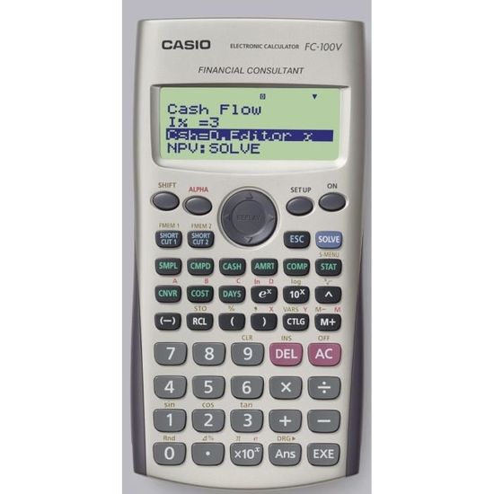 CASIO Calculatrice financière FC100V grise