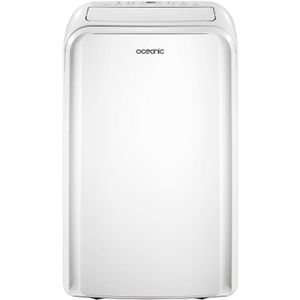 OCEANIC Climatiseur réversible mobile - monobloc - 3530 W - 12000 BTU - Chaud/Froid - Programmable - Classe énergétique A