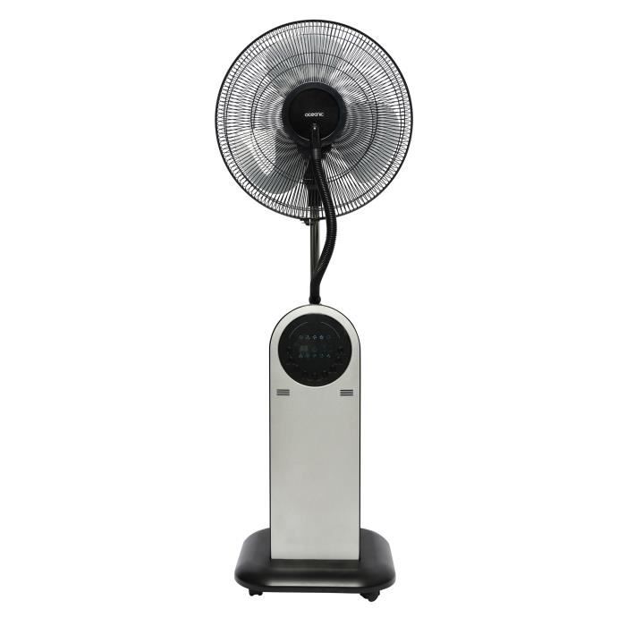 Ventilateur brumisateur sur pied 3 en 1 OCEANIC Fonction Ioniseur d'air Ø40 cm Affichage LED Télécommande Minuterie