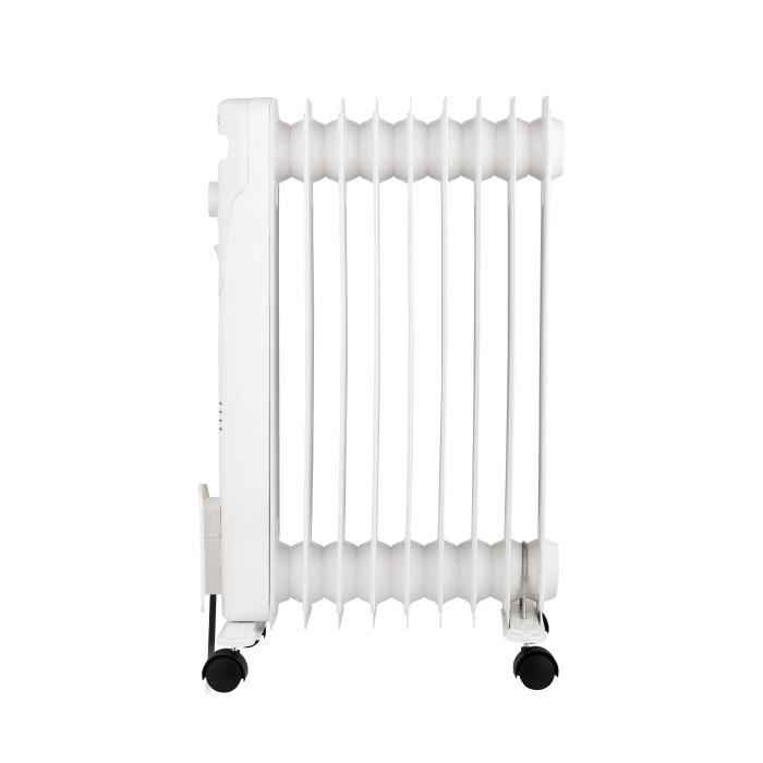 Radiateur à Bain D'Huile TRESKO Portable 2000W - 9 Ailettes, Télécommande, Minuterie 24h, Thermostat - Blanc