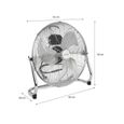 Ventilateur industriel de sol - Brasseur d'air OCEANIC - 120W - 3 vitesses - Diamètre 45 cm - Chromé-1