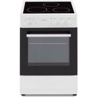 OCEANIC Cuisinière vitrocéramique 50 x50 - four convection naturelle - four 48L - blanc
