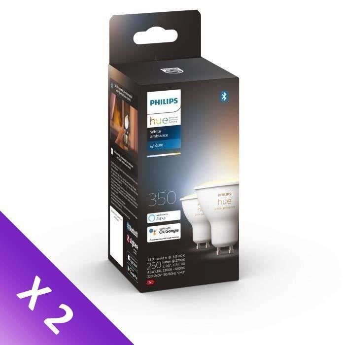 Philips Hue Lot de 4 ampoules GU10 White Ambiance