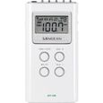 Radio portable SANGEAN DT-120 - Tuner digital AM/FM PLL - 15 présélections - Blanc-0