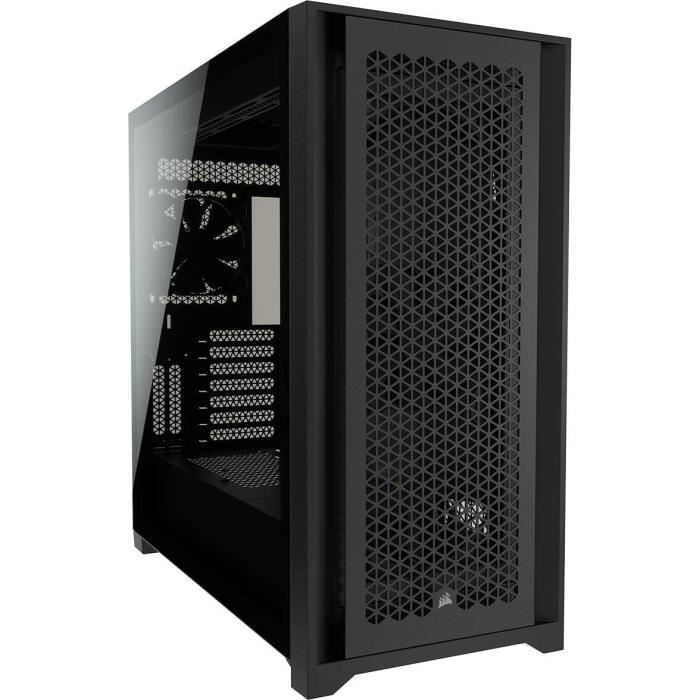 CORSAIR Boîtier PC 5000D Airflow – Verre Trempé Moyen-Tour ATX  – Noir (CC-9011210-WW)