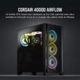 Boîtier PC Gaming - CORSAIR - 4000D Airflow - Moyen Tour - Verre trempé - Noir (CC9011200WW)-5