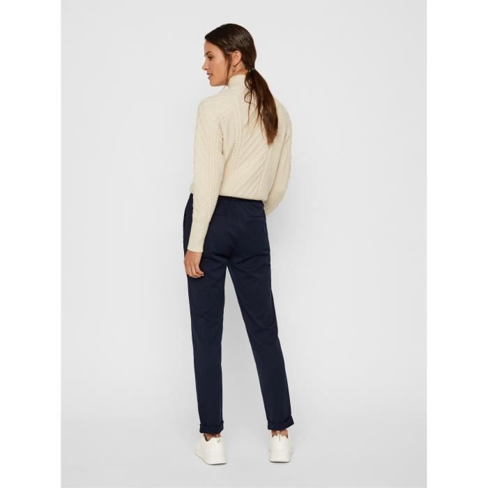 VERO MODA Pantalon Ajust Bleu Marine Femme Bleu Marine