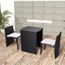 Haute Qualite Mobilier De Jardin 5 Pcs Noir Resine Tressee Achat