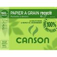 CANSON - Pochette papier dessin C à grain - 24 x 32 cm - 160g - 10 feuilles - Blanc recyclé-0