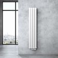 Sogood radiateur pour chauffage central 160x31cm radiateur à eau chaude panneau monocouche design vertical blanc-0