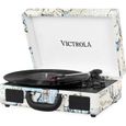 VICTROLA Platine vinyle valise vintage portable bt imprime carte-0