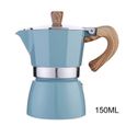 Blue 150ml -cafetière Moka en aluminium,150-300ml,Extraction haute pression,filtre à expresso italien,maison,extérieur,poêle à-0