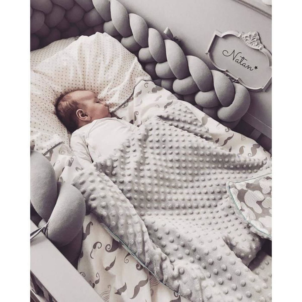 0cm Tour De Lit Coussin Tresse Pare Chocs Coton Protection Bebe Achat Vente Fil Tour De Cou 0cm Tour De Lit Coussin T Cdiscount