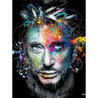 IAMS CHIEN ZLB247 5D DIY Diamond-Painting-Tool Kit-Singer"johnny hallyday"Rond-Full Diamond-Broderie-Mosaïque Art-Décoration Taille:40x50CM