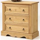 IDIMEX Commode buffet style mexicain pin massif finition cirée