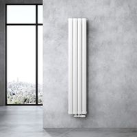 Sogood radiateur pour chauffage central 160x31cm radiateur à eau chaude panneau monocouche design vertical blanc