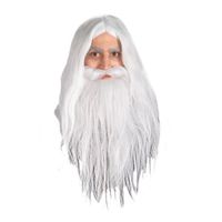 Accessoire de costume - HORRORSHOP - Gandalf perruque et Barbe Set - Blanc - Adulte - Seigneur des Anneaux