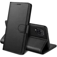 Coque pour Samsung A22 4G - Portefeuille Noir Rabat Clapet Aimanté Rangement Cartes Phonillico®