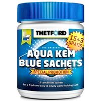 Sachets-doses Aqua-Kem bleu - THETFORD - Traitement des toilettes - Standard - 18 sachets
