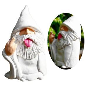 Mug Statue de Nain de Jardin - Chat Doigt du Milieu - Sculpture de