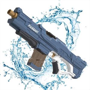 PISTOLET À EAU Pistolet à eau électrique - Bleu - Tir de 10 mètres - Tir en rafale - Batterie rechargeable