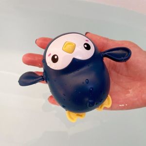 JOUET DE BAIN Pingouin bleu - Jouets de bain pour bébé, mignon, tortue de natation, baleine, piscine, plage, chaîne classiq