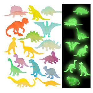 FIGURINE - PERSONNAGE  32 Pièces Dinosaure Jouet Lumineux, Mini Dinosaure Figurine, Réaliste Plastique Dinosaure, Brillent dans Le Noir Figurines Dinosaur