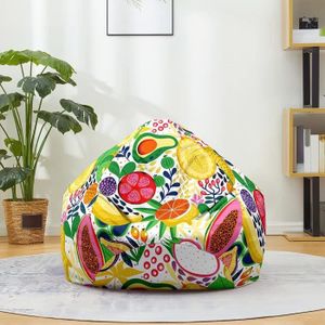 Aiire Pouf Chambre Ado Design - Pouffe Poire Salon Rond avec Remplissage  Inclus pour Decoration de Chambre Adulte ou Enfant XXL - Bean Bag Chair  Gros