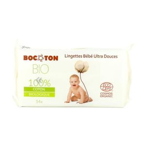 LINGETTES BÉBÉ Bocoton+Lingettes Bébé Ultra Douces Bio 54 unités