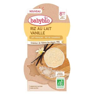 BISCUITS ENFANT Babybio Desserts Lactés Bol Riz au Lait Vanille +8
