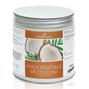 HUILE - LAIT MASSAGE COCO - 500mL - Huile Végétale Certifiée BIO, garan