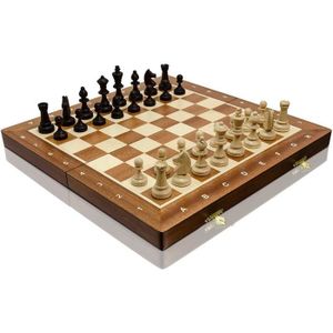 JEU SOCIÉTÉ - PLATEAU Jeu d'échecs en bois magnétique - Luxe - Figurines