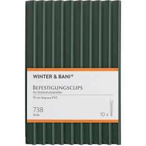 CLÔTURE - GRILLAGE Bandes brise-vue - blumfeldt WB - Lot de 10 - Pour palissade - clôture de jarcin - 19cm x 0,8 cm - Vert