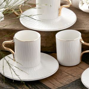 GXSCE tasse blanche, tasse simple de porcelaine d'os, tasse de café / tasse  de thé, tasse en céramique de couleur unie, tasse de haute qualité, 400ml